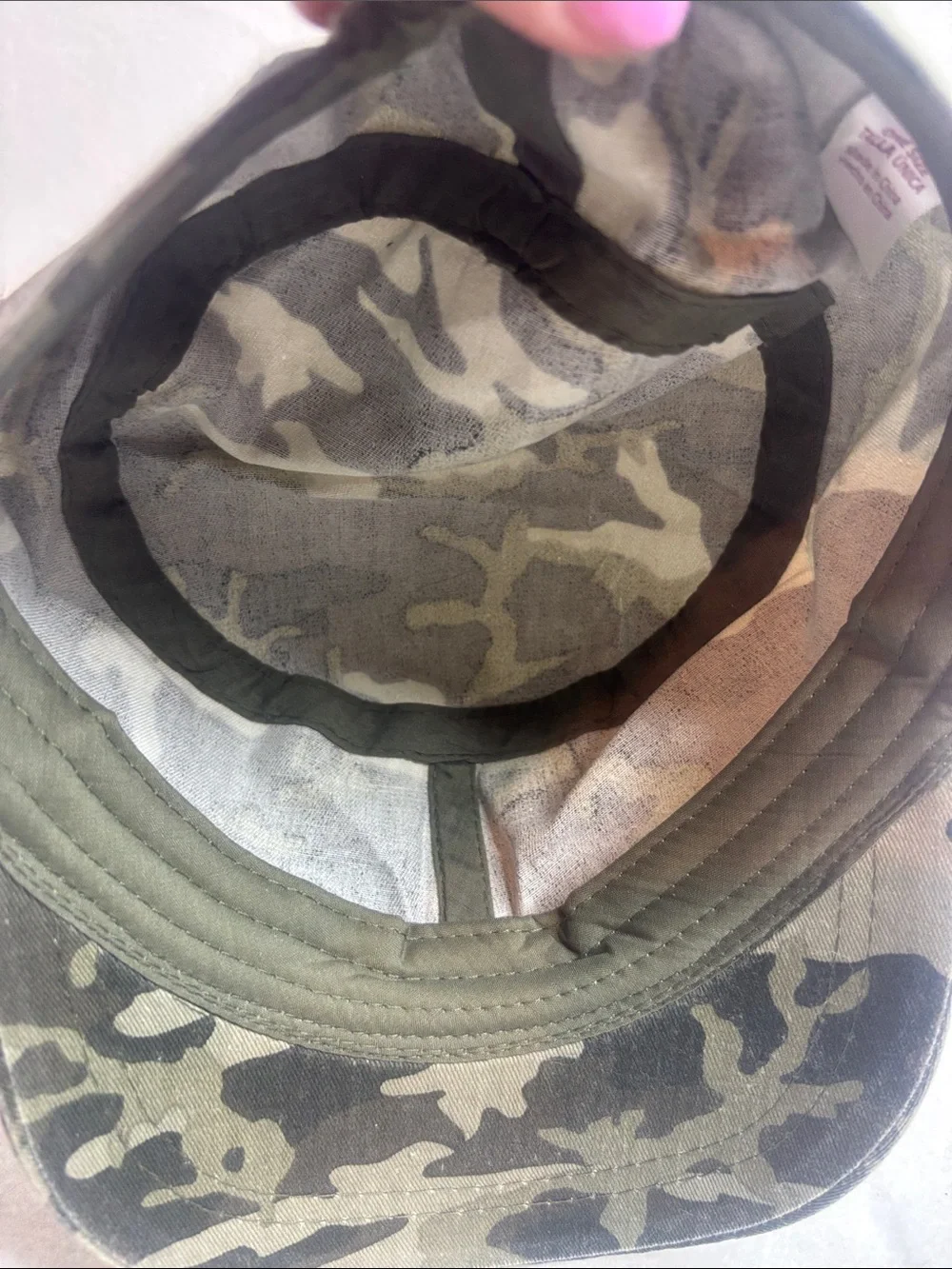 Men's Camouflage Military Cadet Cap - Olive Camo